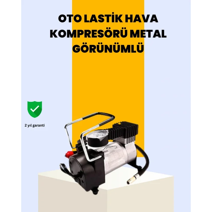 BUĞZ Araç Çakmak Girişli Metal Hava Kompresörü 10A Güçlü Motor