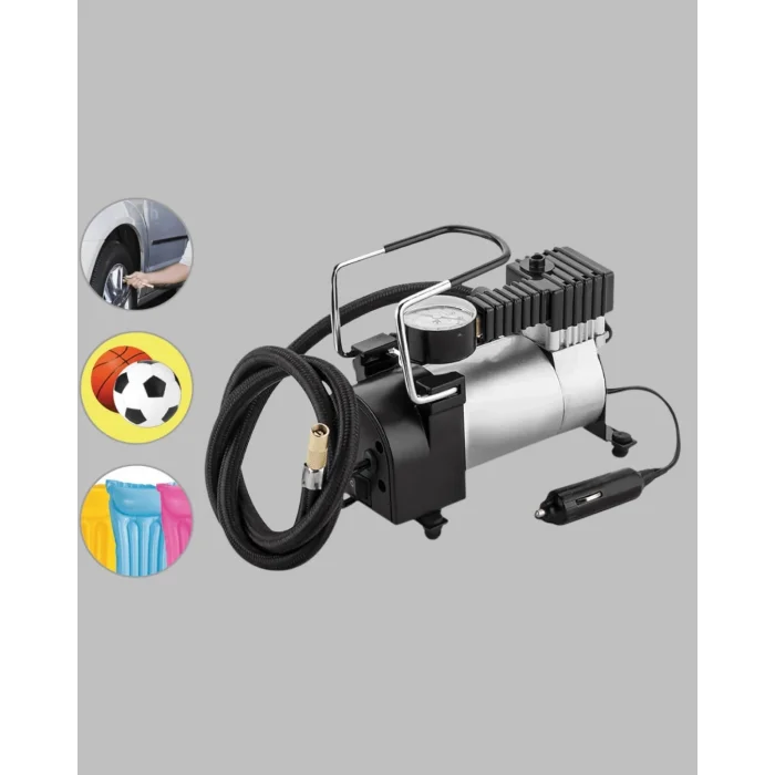 BUĞZ Araç Çakmak Girişli Metal Hava Kompresörü 10A Güçlü Motor