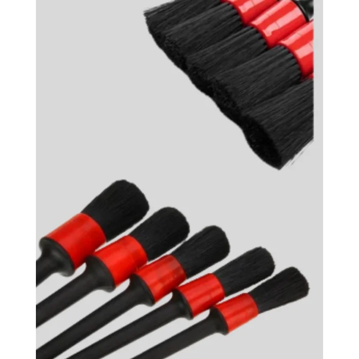 BUĞZ Araç Detay Temizlik Fırçası 5’li Set Çizmeyen Kıl Çok Yönlü Kullanım