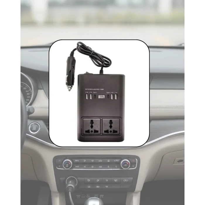 BUĞZ Araç Elektrik Dönüştürücü Çoklu USB Çıkışlı 150W İnvertör