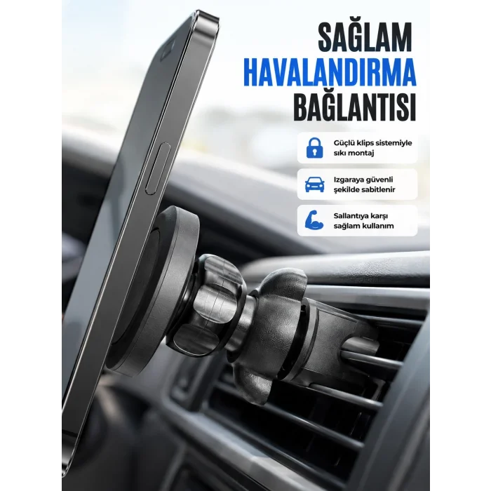BUĞZ Araç Havalandırma Izgarası İçin Mıknatıslı Telefon Tutucu Stand