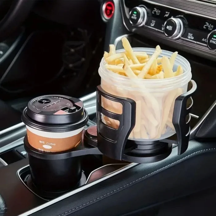 BUĞZ Araç İçi 360 Derece Dönen 2li Bardaklıklı Açılarak Ayarlanabilir Bardak Tutucu Aparat ( BUĞZ )