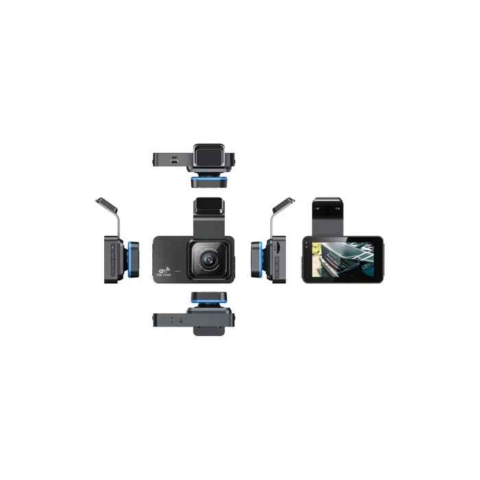 BUĞZ Araç içi çift lens wifi dash cam 1080P gece görüşlü çarpışma algılamalı video kamera