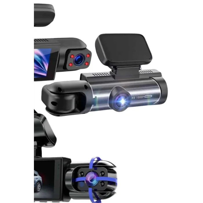  Araç İçi Full Hd Kamera Ön ve Arka Kameralı Ekranlı Araç Kamerası