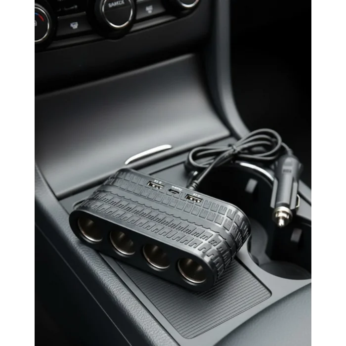 BUĞZ Araç İçi Güç Dağıtıcı 4 Çakmaklık 2 USB 1 Type C Şarj Ünitesi