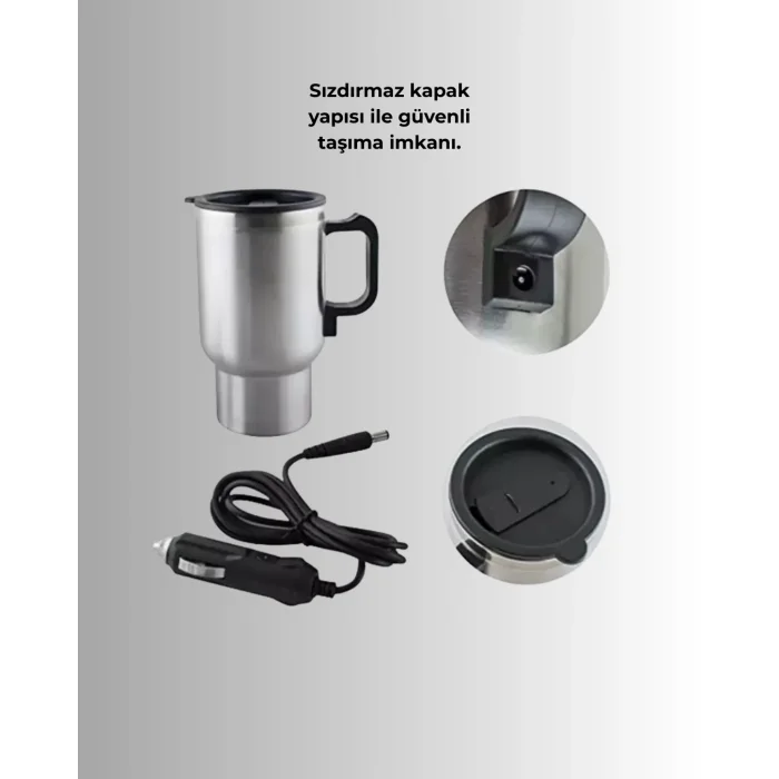  Araç İçi Isıtıcı Termos Bardak Paslanmaz Çelik