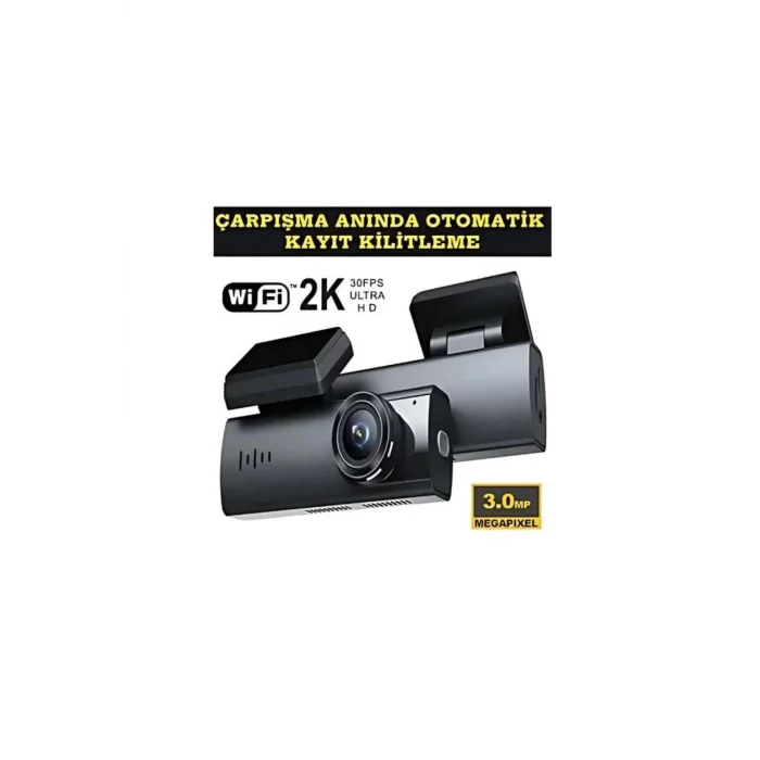 BUĞZ Araç içi kamera 1080P çözünürlük 1.2 inç ekran WiFi destekli gece görüşlü lityum-iyon