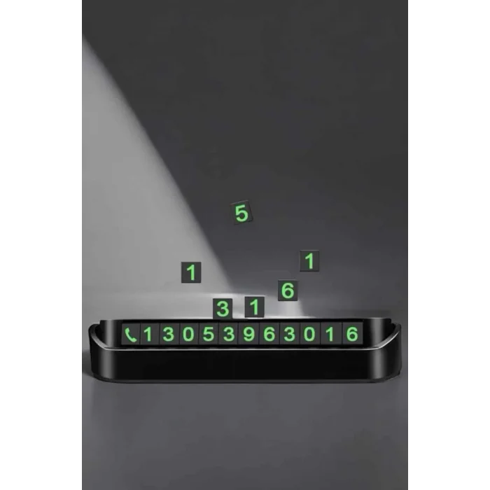  Araç İçi Numaratör Numaralık Torpido Üstü Açılır Kapanır Telefon Numarası Bırakma