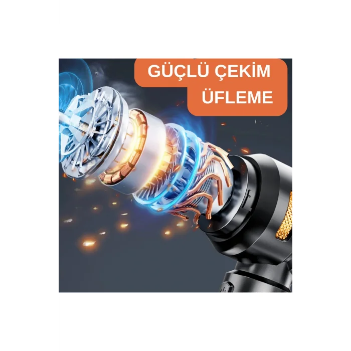 BUĞZ Araç içi süpürge şarjlı gümüş 0-250 watt 71-80 dba 2 yıl garantili 2-3 saat şarj süresi