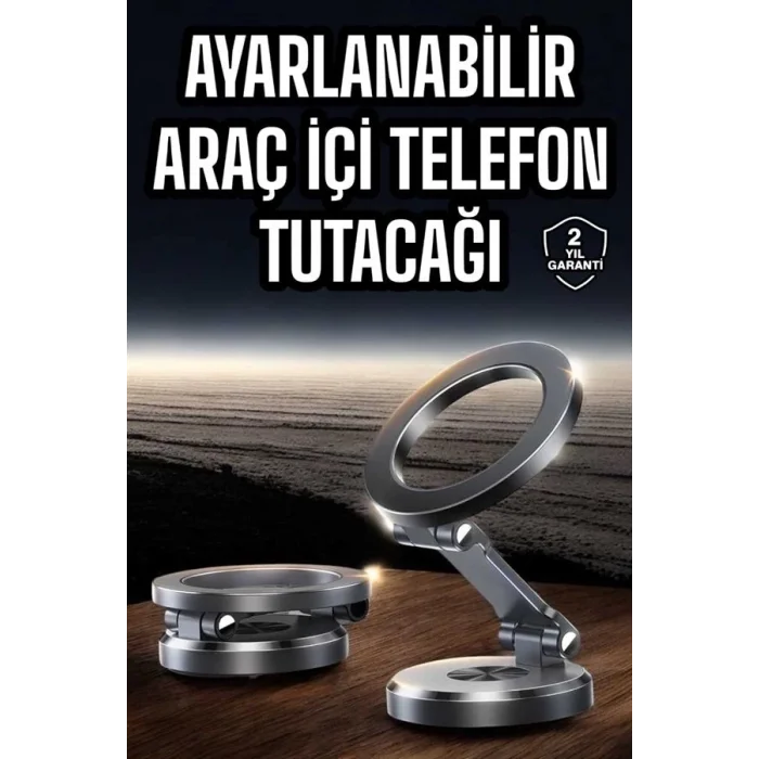  Araç İçi Telefon Tutacağı Manyetik Tasarım Ayarlanabilir