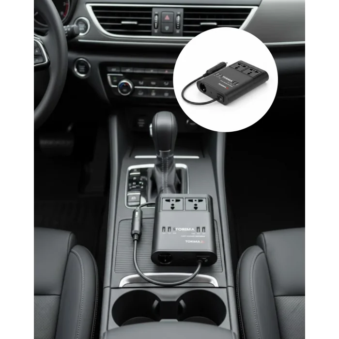 BUĞZ Araç İçin 12V 24V Güç Dönüştürücü 220V Priz ve USB Portlu