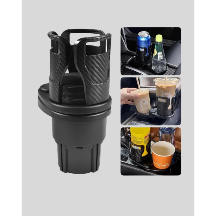 BUĞZ Araç İkili Bardak Tutucu Ayarlanabilir Genişlik 360° Döner Sistem