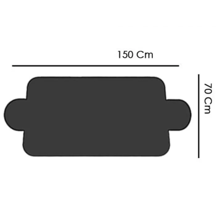 BUĞZ Araç Ön Cam Güneşliği (150x70 cm) - Siyah