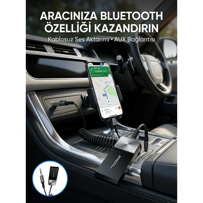 BUĞZ Araç ve Ev Ses Sistemleri İçin Bluetooth AUX Adaptörü