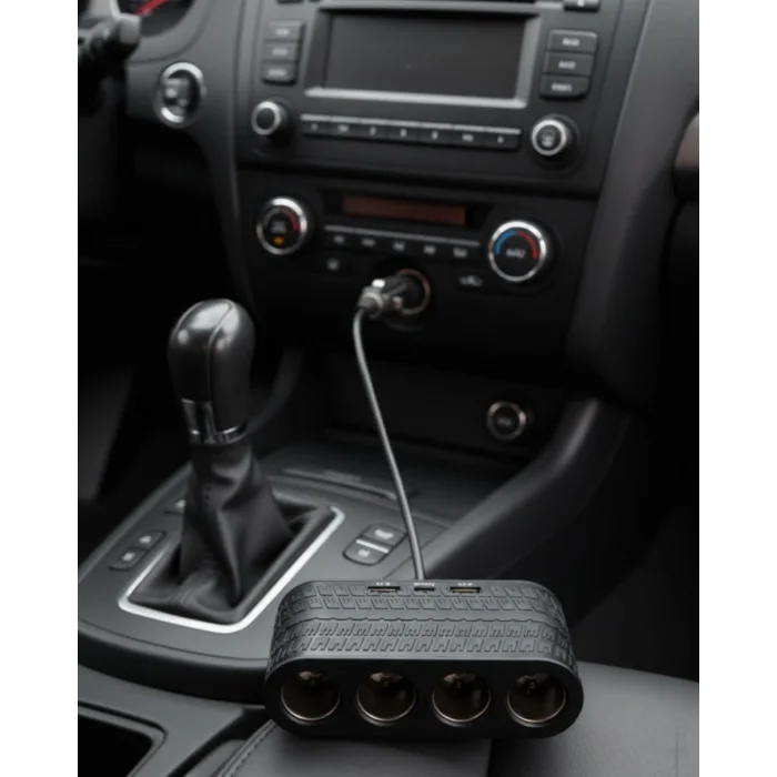 BUĞZ Araçlar İçin 4’lü Çakmak Çoklayıcı Type C USB ve Koruma Sistemli