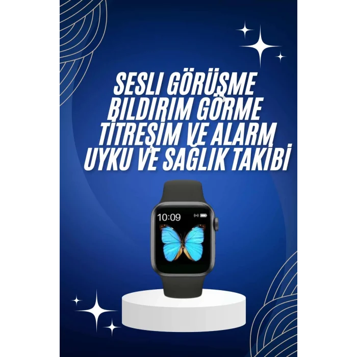 BUĞZ Arama Cevaplayabilen Akıllı Saat Bluetooth Bağlantılı Sosyal Medya Girişli Yeni Nesil - BUĞZ