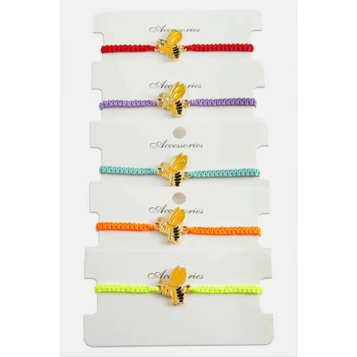  Arı Makrome Örgülü Bileklik