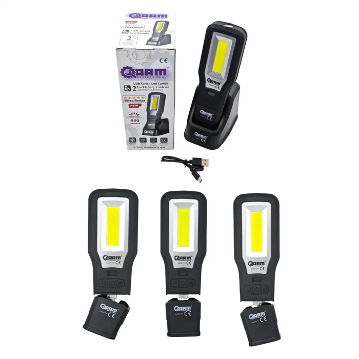 BUĞZ Arm 550 Lümen Ultraviyoleli Özellikli Miknatıslı Şarjlı Tamirci Feneri