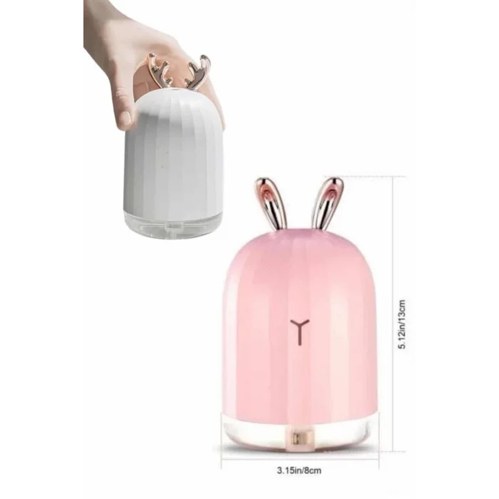  Aromaterapi Hava Nemlendirici Dekoratif USB Şarjlı Tavşan Nemlendirici