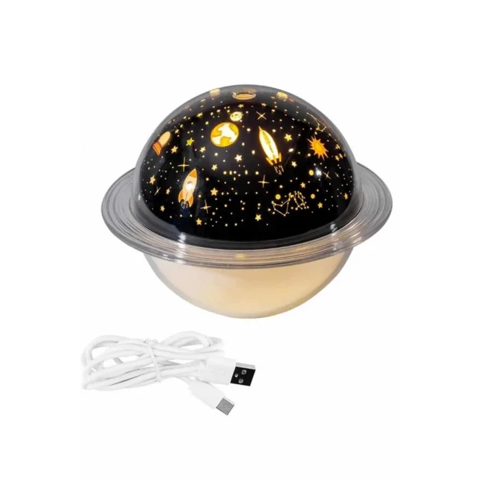 BUĞZ Aromaterapi Hava Nemlendirici Gece Lambası Uzay Model Satürn Oda Kokusu - BUĞZ