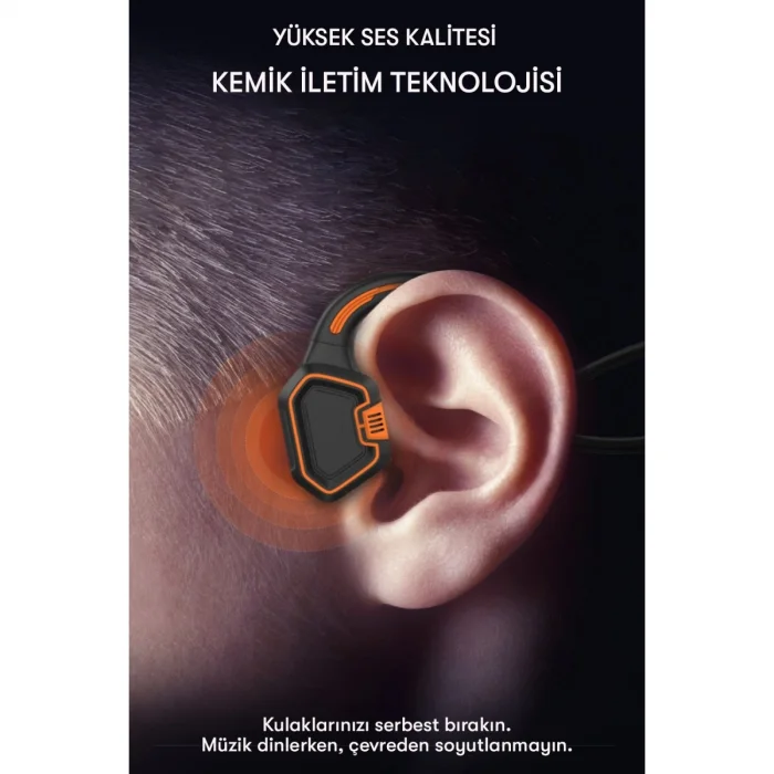 BUĞZ As9 Suya Dayanıklı Bluetooth Kulaklık - Siyah