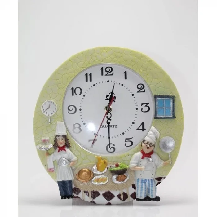  Aşçı Tasarımlı Polyester Duvar Saati Model 5