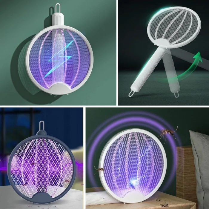 BUĞZ Asılabilen Ve Masaüstü Olabilen 2w Sinek Öldürücü Mor Işıklı Raket ( BUĞZ )