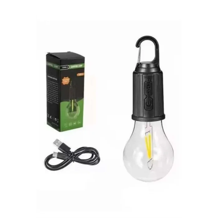 BUĞZ Askılı Kırılmaz Led Işık Kamp Bahçe Lambası Taşınabilir Led Ampul Şarjlı