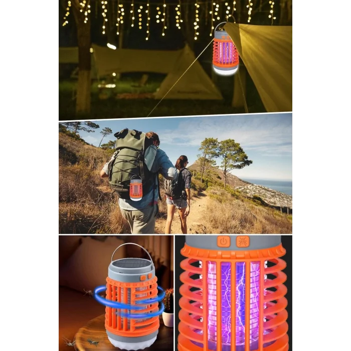 BUĞZ Askılı Solar Enerji İle Şarj Olabilen Sinek Öldürücü Kamp Feneri Işıldak ( BUĞZ )