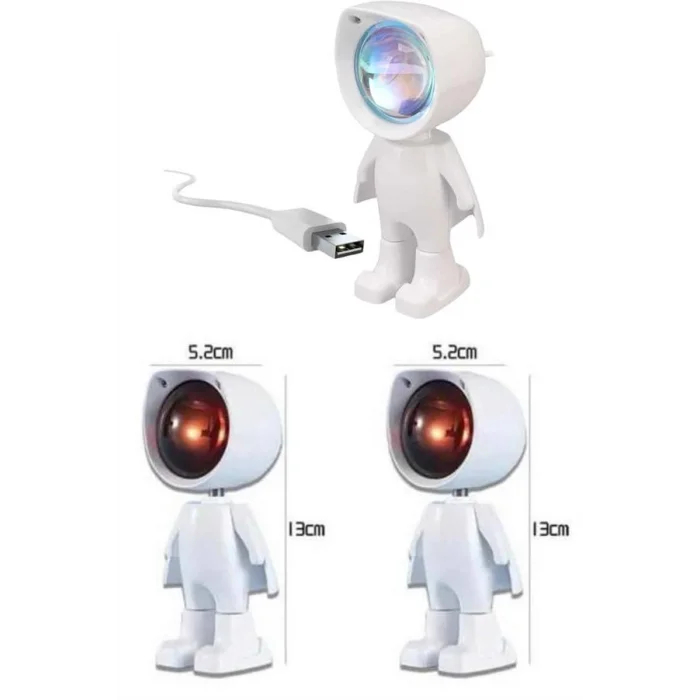 BUĞZ Astronot Işık Projektörü Gökkuşağı Projeksiyon Gece Lambası Hediyelik - Lisinya