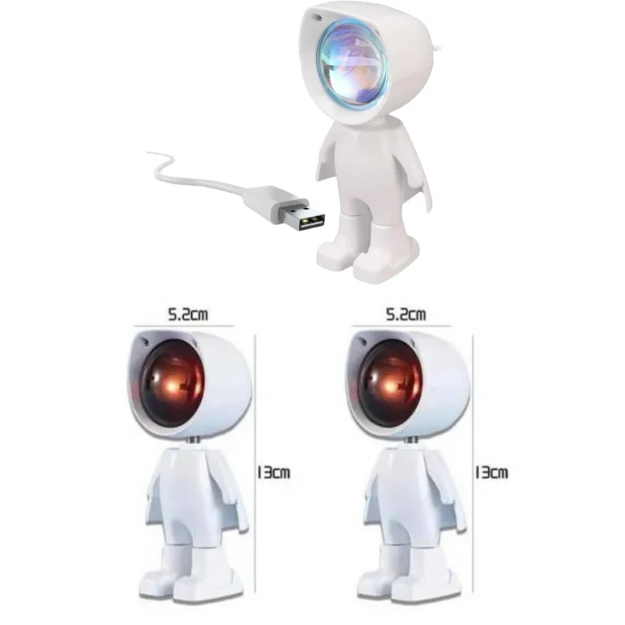 BUĞZ Astronot Işık Projektörü Gökkuşağı Projeksiyon Gece Lambası Hediyelik - Lisinya