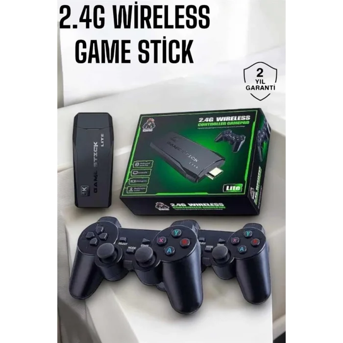  Atari Oyun Konsolu 2000 Oyunlu Game Stick 2.4G Wireless