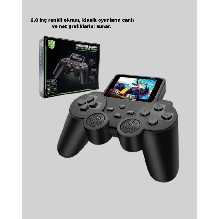 BUĞZ Atari S10 Taşınabilir Retro Oyun Konsolu 2.8 İnç Renkli Ekran Nostaljik