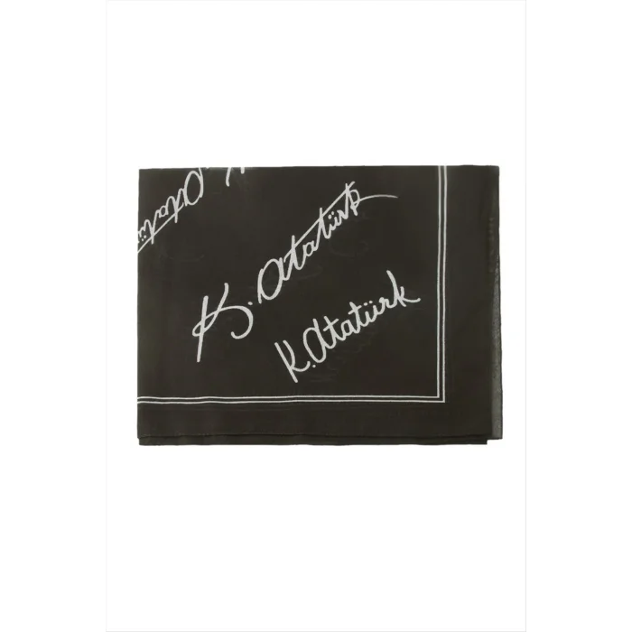 BUĞZ Atatürk İmzalı Desenli Bandana 50*50