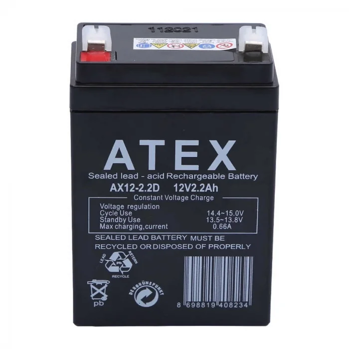 BUĞZ Atex Ax12-2.2 12v 2.2ah Dik Akü