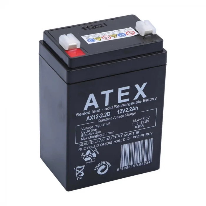 BUĞZ Atex Ax12-2.2 12v 2.2ah Dik Akü