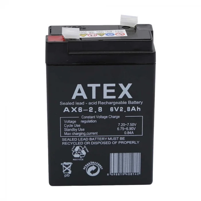 BUĞZ Atex Ax6-2.8 6v 2.8ah Akü
