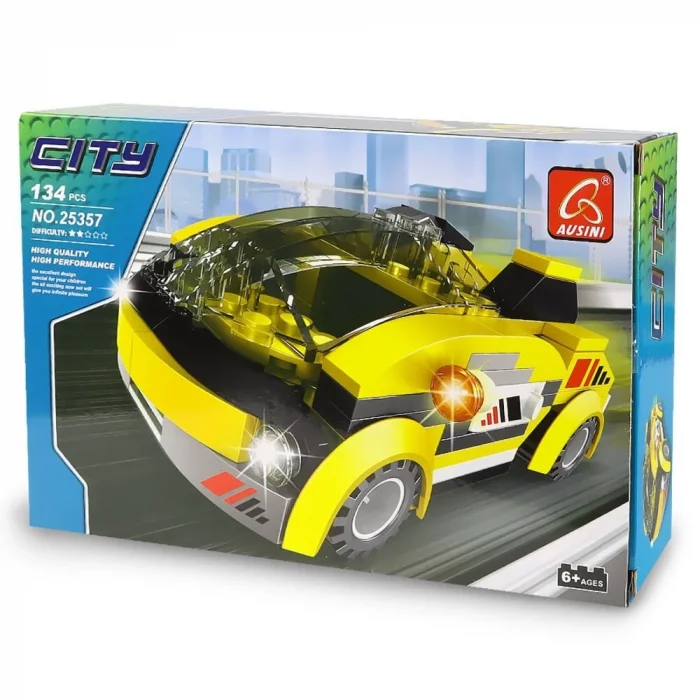  Ausini City Sarı Spor Araba 134 Parça
