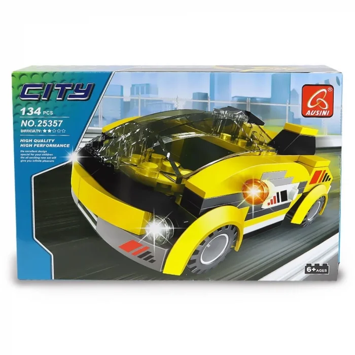  Ausini City Sarı Spor Araba 134 Parça