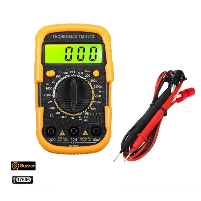  Avometre Buzzerli Dijital Elektrik Ölçüm Aleti Multimetre Cihazı