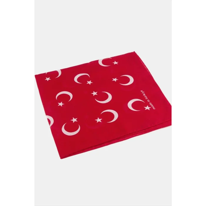 BUĞZ Ay Yıldız Desenli Bandana 50*50
