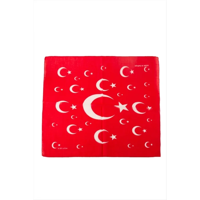 BUĞZ Ay Yıldız Desenli Bandana 50*50