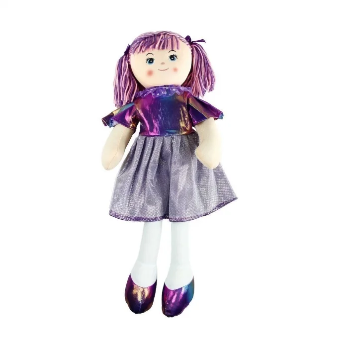  AY950C Parlak Elbiseli Bez Bebek 50 cm - 1 adet stokta olan gönderilir