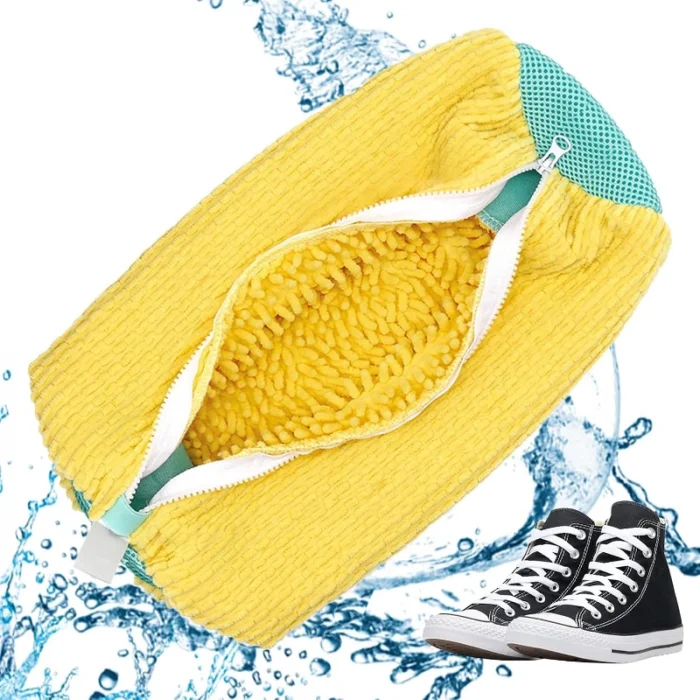 BUĞZ Ayakkabı Yıkama Torbası - Mikrofiber Astarlı - Fermuarlı - Geniş Kullanım Alanı