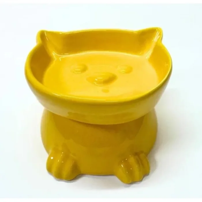  Ayaklı Kulaklı Seramik Mama Kabı