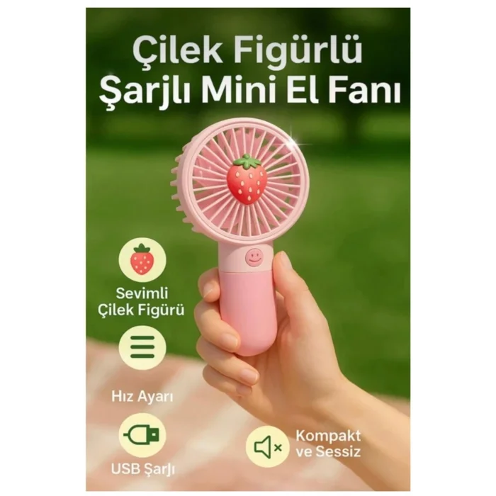 BUĞZ Ayaklı mini taşınabilir sessiz el fanı şarjlı masa üstü hava üflemeli metalik vantilatör