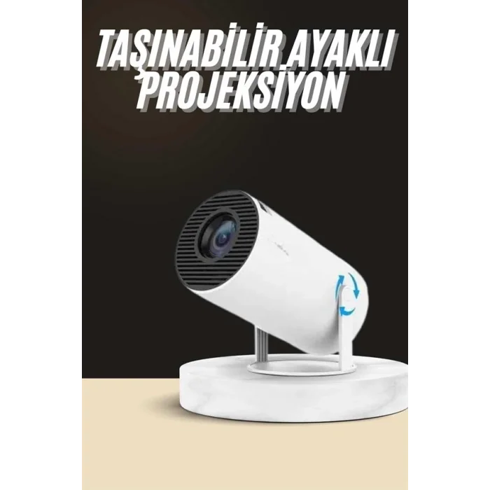 BUĞZ Ayaklı Projeksiyon Taşınabilir Mini Projektör Sinema Projektörü Android