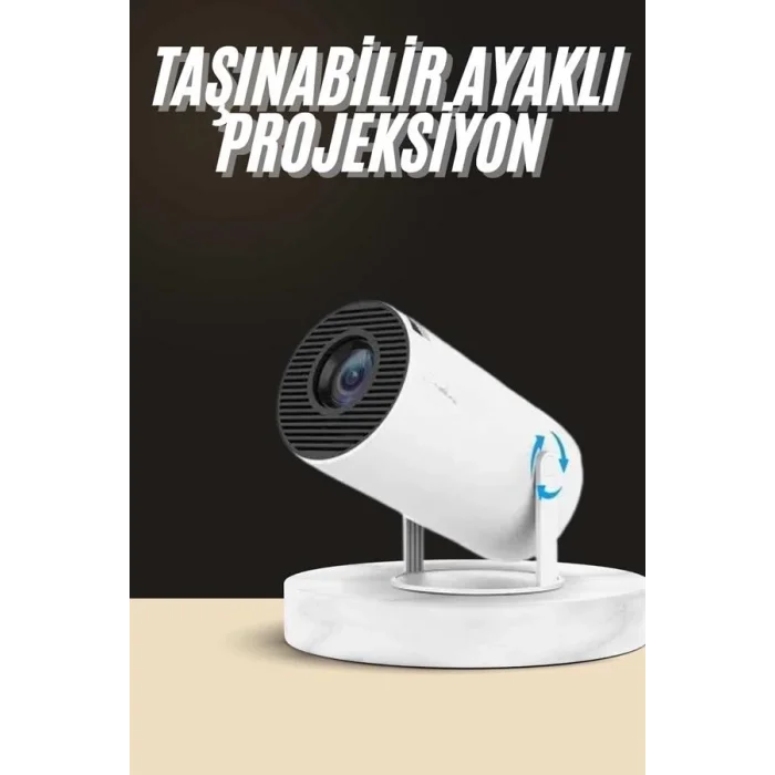  Ayaklı Projeksiyon Taşınabilir Mini Projektör Sinema Projektörü Android