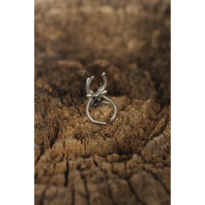 BUĞZ Ayarlanabilir Boynuz Tasarımlı Erkek Yüzük - BUĞZ