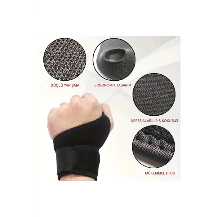  Ayarlanabilir Destekli Kadın&erkek El Bilekliği Sağ & Sol El Uyumlu, Spor Ve Günlük Kullanıma Uygun